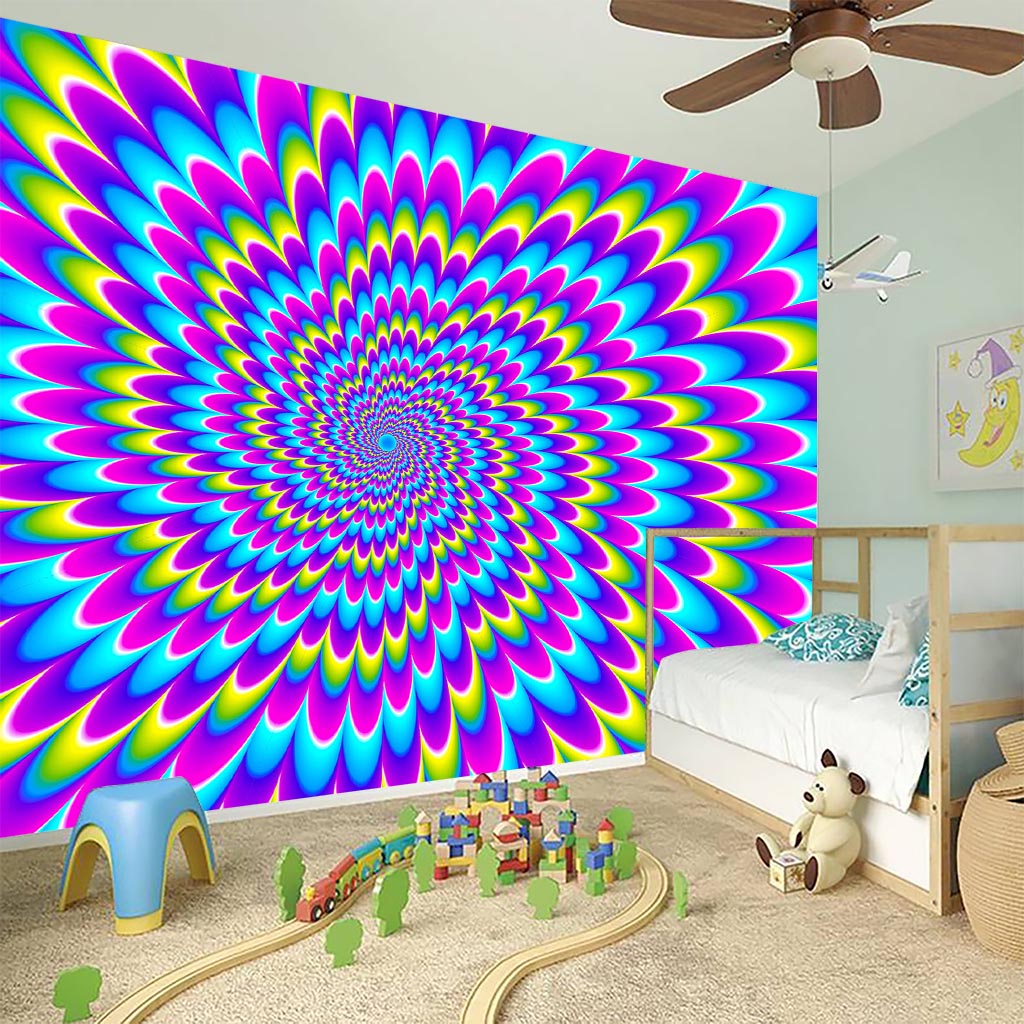Abstract Dizzy Moving Optical Illusion Wall Sticker
