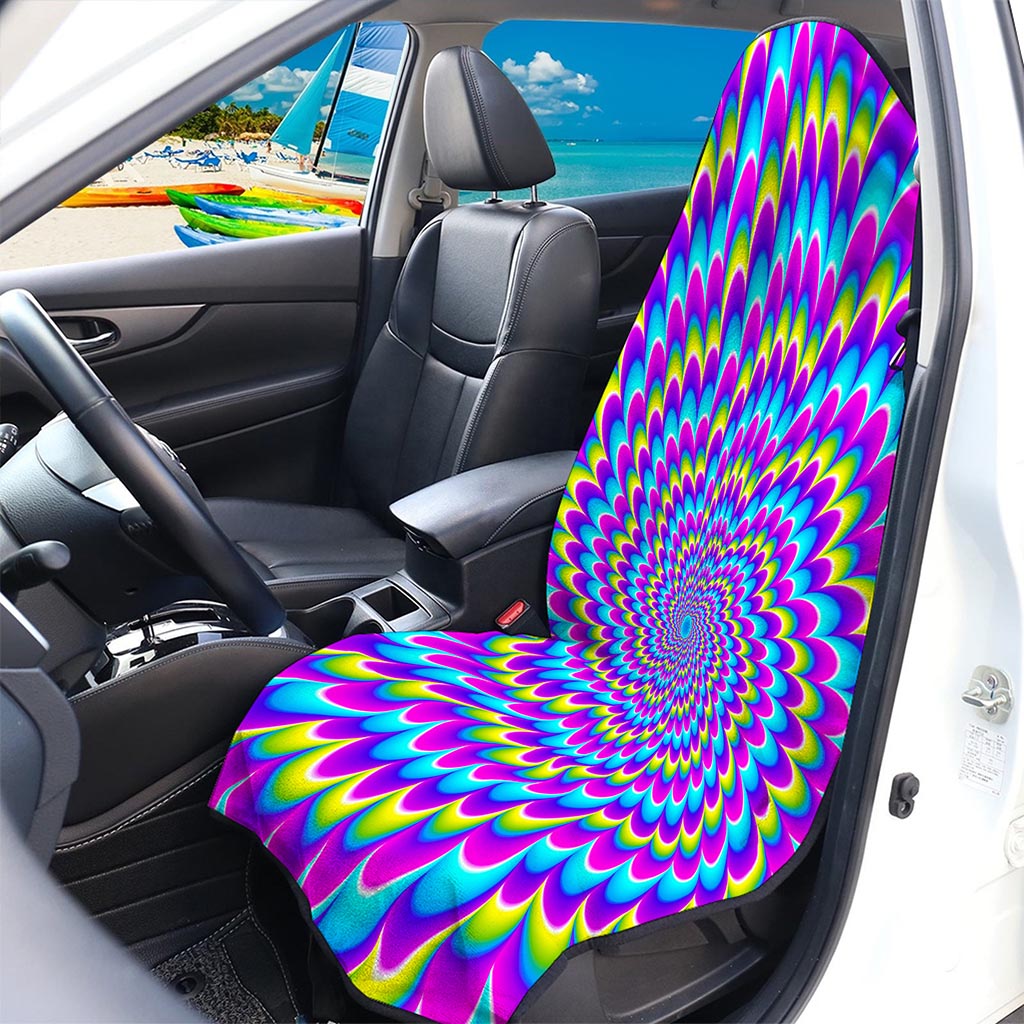 Abstract Dizzy Moving Optical Illusion Waterproof Car Seat Cover