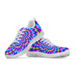 Abstract Dizzy Moving Optical Illusion White Running Shoes