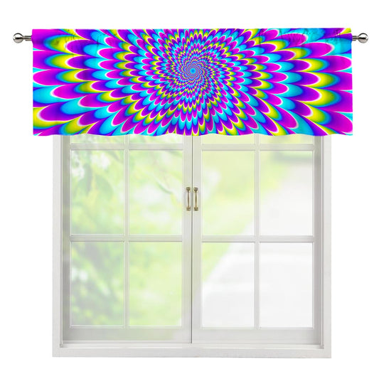 Abstract Dizzy Moving Optical Illusion Window Valance