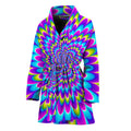 Abstract Dizzy Moving Optical Illusion Women's Bathrobe