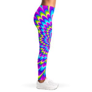 Abstract Dizzy Moving Optical Illusion Women's Leggings
