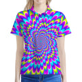 Abstract Dizzy Moving Optical Illusion Women's Polo Shirt