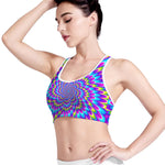Abstract Dizzy Moving Optical Illusion Women's Sports Bra
