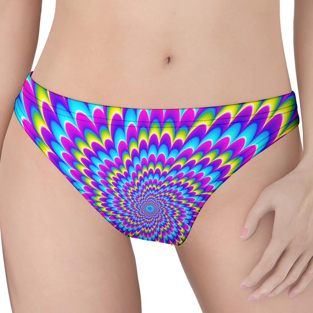 Abstract Dizzy Moving Optical Illusion Women's Thong