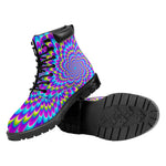 Abstract Dizzy Moving Optical Illusion Work Boots