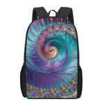 Abstract Fractal Print 17 Inch Backpack
