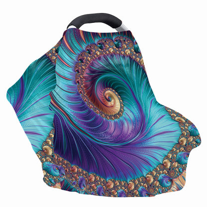 Abstract Fractal Print Baby Seat Cover