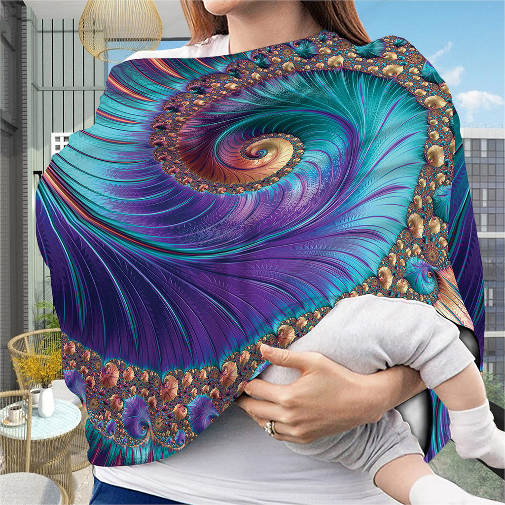 Abstract Fractal Print Baby Seat Cover