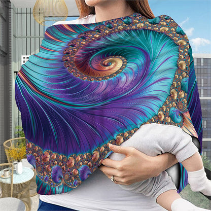 Abstract Fractal Print Baby Seat Cover