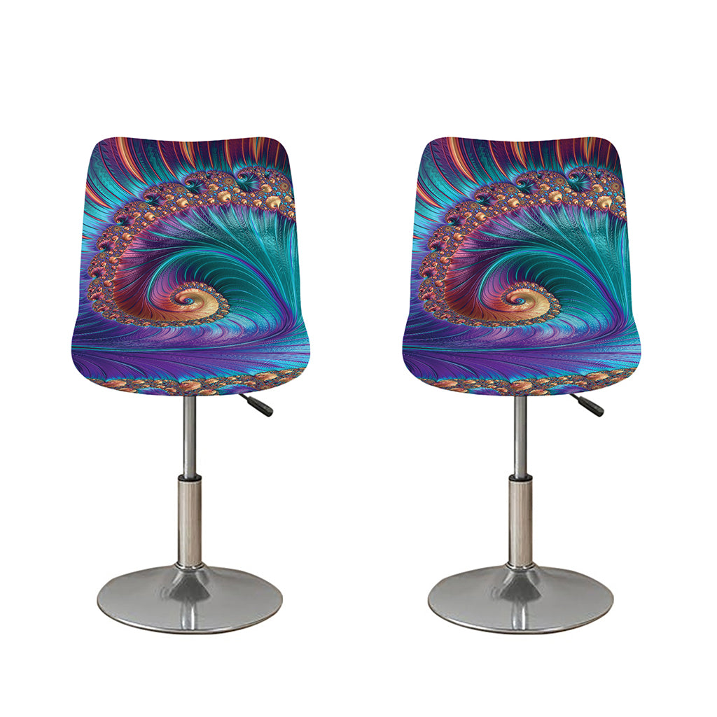 Abstract Fractal Print Bar Stool Covers