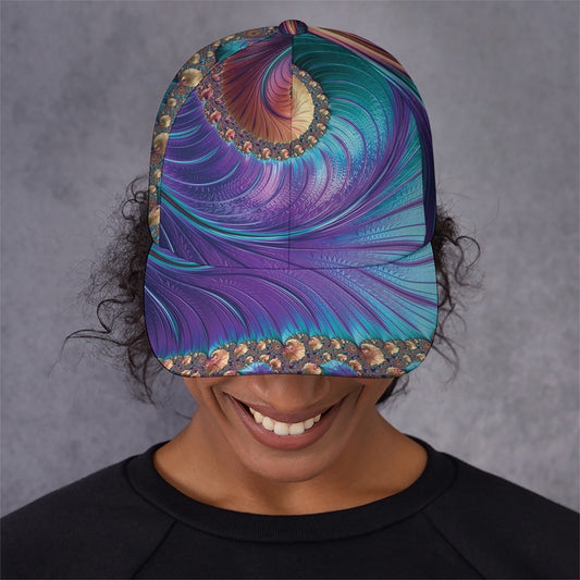 Abstract Fractal Print Baseball Cap