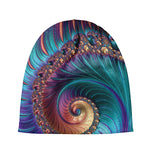 Abstract Fractal Print Beanie