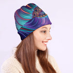 Abstract Fractal Print Beanie