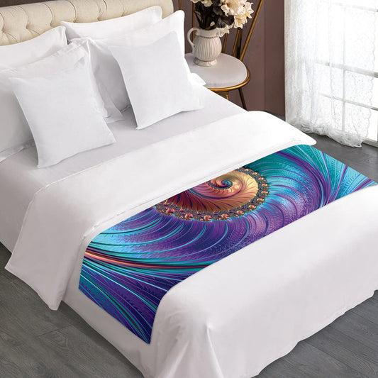 Abstract Fractal Print Bed Runner