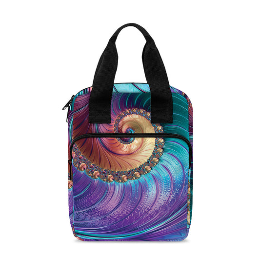 Abstract Fractal Print Bible Tote Bag