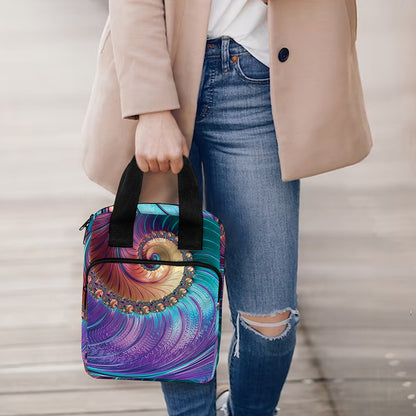 Abstract Fractal Print Bible Tote Bag