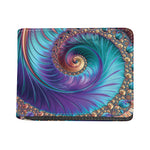 Abstract Fractal Print Bifold Wallet