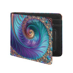 Abstract Fractal Print Bifold Wallet