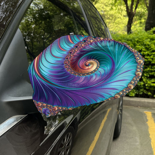 Abstract Fractal Print Car Side Mirror Covers