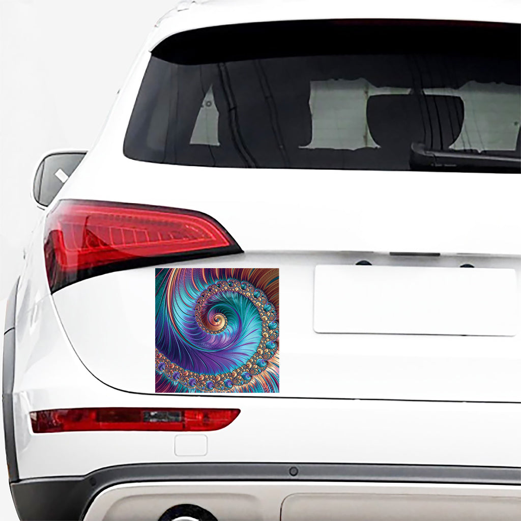 Abstract Fractal Print Car Sticker