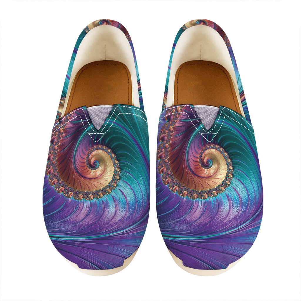 Abstract Fractal Print Casual Shoes
