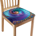 Abstract Fractal Print Chair Cushion Cover