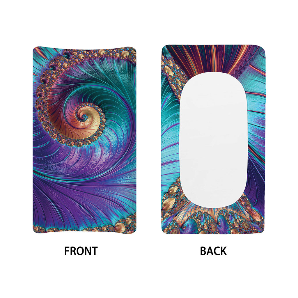Abstract Fractal Print Changing Pad Cover