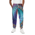 Abstract Fractal Print Cotton Sweatpants