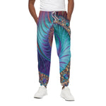 Abstract Fractal Print Cotton Pants
