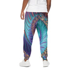 Abstract Fractal Print Cotton Pants