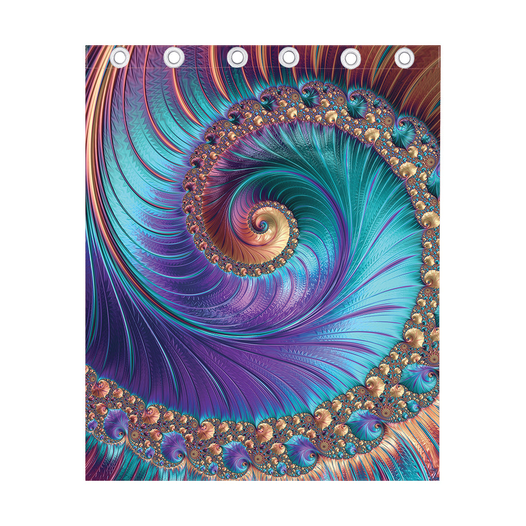 Abstract Fractal Print Curtain