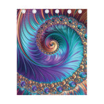 Abstract Fractal Print Curtain
