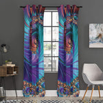 Abstract Fractal Print Curtain