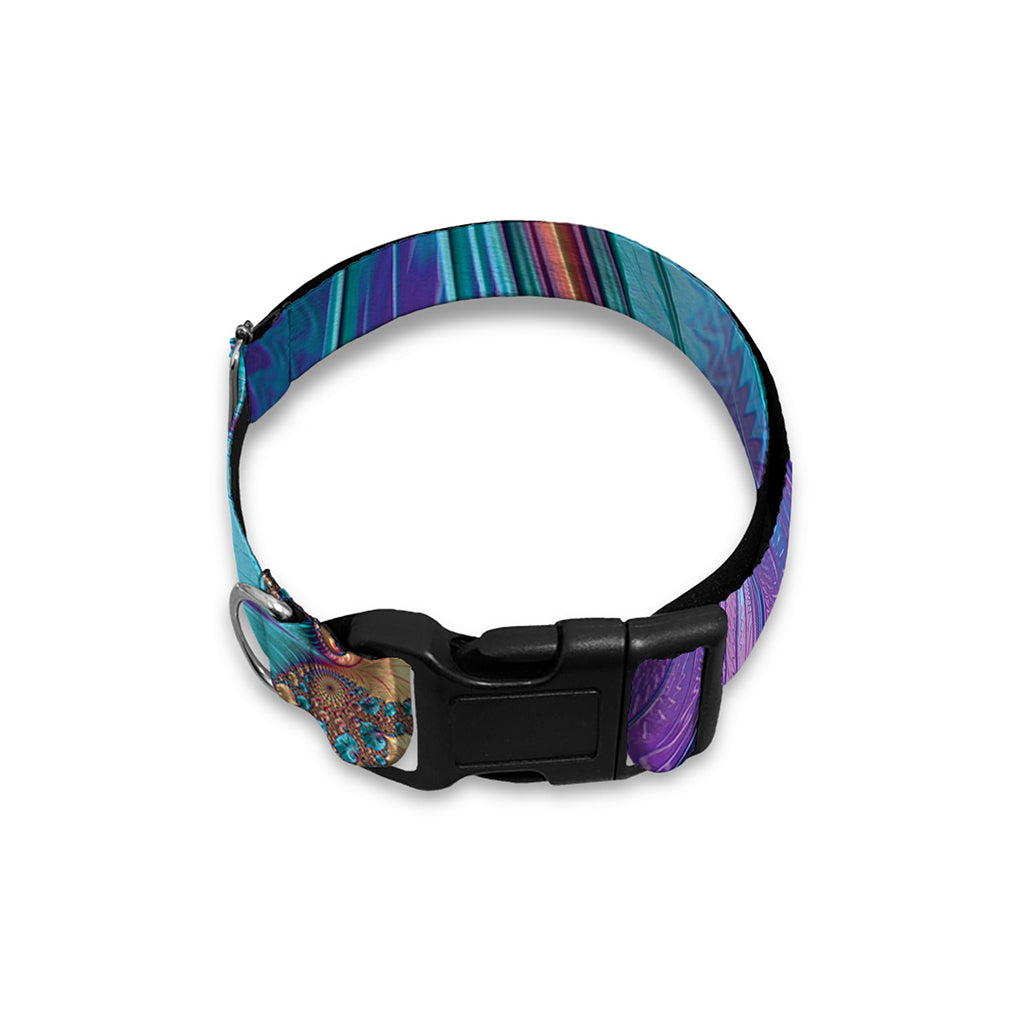 Abstract Fractal Print Dog Collar