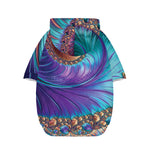 Abstract Fractal Print Dog Zip Up Hoodie