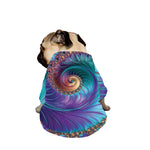 Abstract Fractal Print Dog Zip Up Jacket