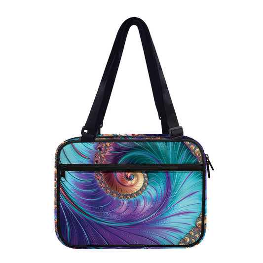 Abstract Fractal Print Double Strap Bible Bag