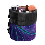 Abstract Fractal Print Drawstring Makeup Bag