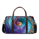 Abstract Fractal Print Duffle Bag