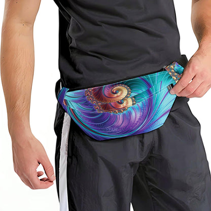 Abstract Fractal Print Fanny Pack