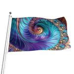 Abstract Fractal Print Flag