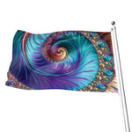 Abstract Fractal Print Flag