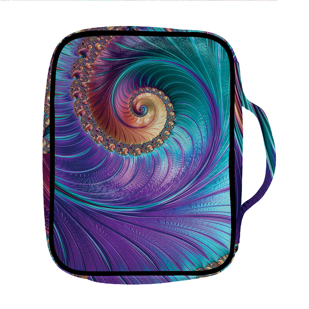 Abstract Fractal Print Front Pocket Bible Bag