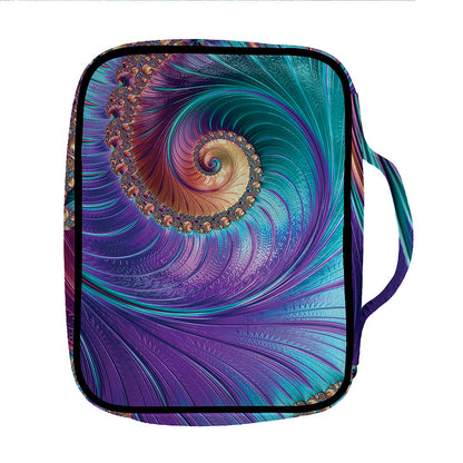 Abstract Fractal Print Front Pocket Bible Bag