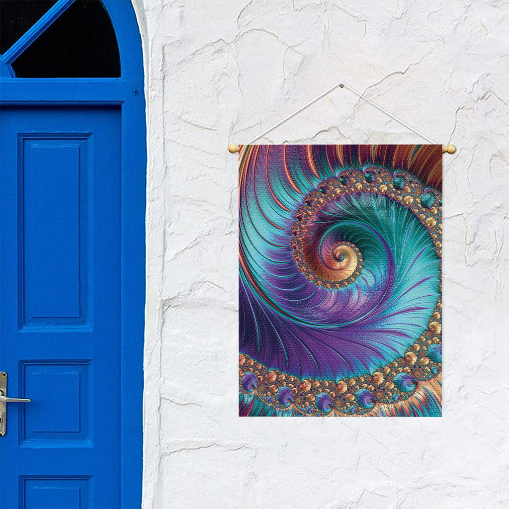 Abstract Fractal Print Garden Flag