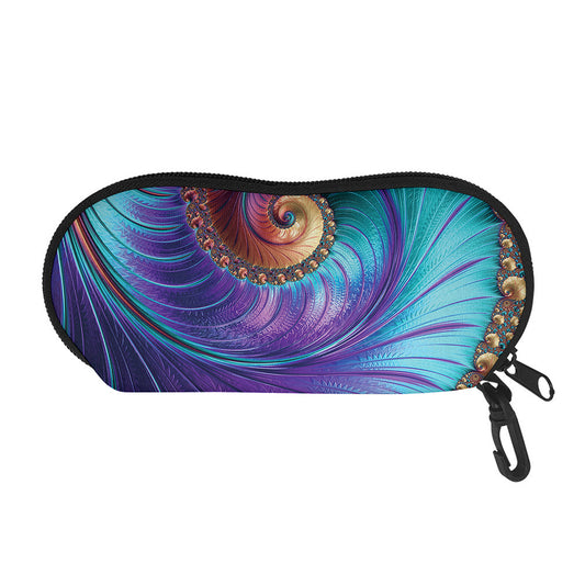 Abstract Fractal Print Glasses Case
