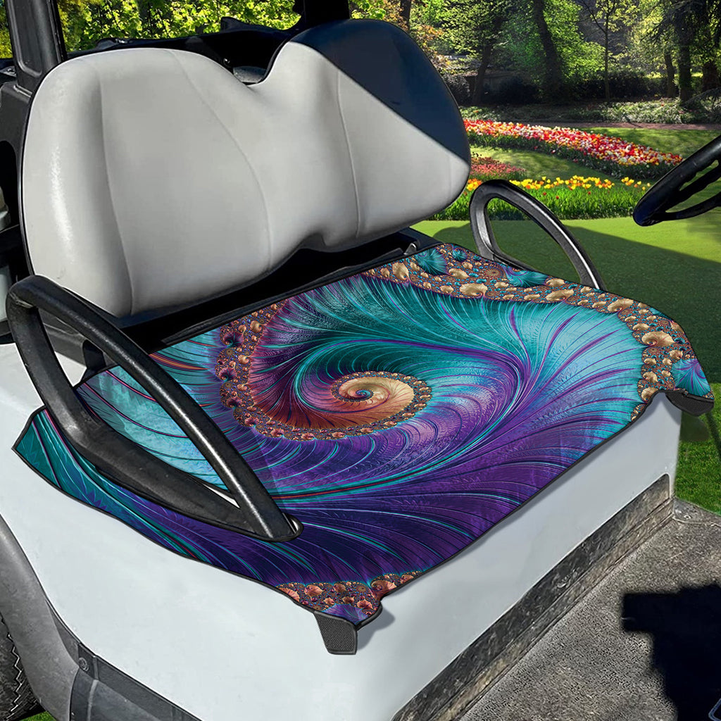 Abstract Fractal Print Golf Cart Seat Cover