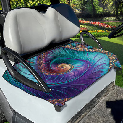 Abstract Fractal Print Golf Cart Seat Cover