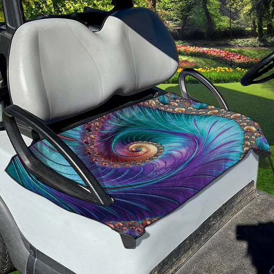 Abstract Fractal Print Golf Cart Seat Cover